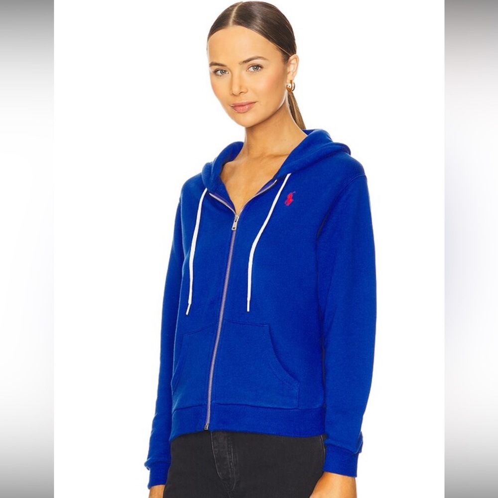 Price firm NWT Cotton Fleece Full-zip Hoodie in Blue Saturn - Picture 3 of 7